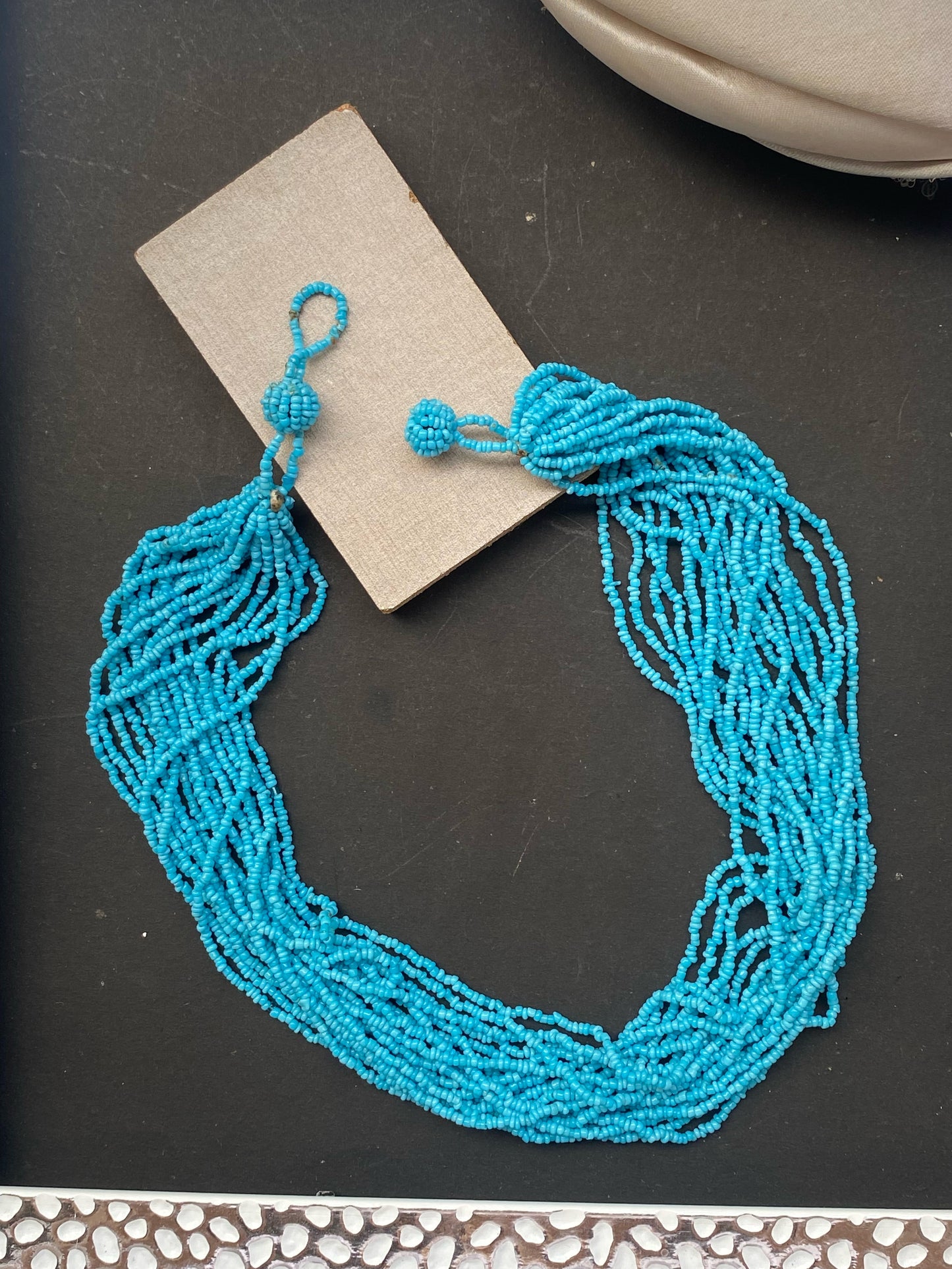 Multi-Strand Turquoise Beaded Necklace – Beachy Boho Vibes