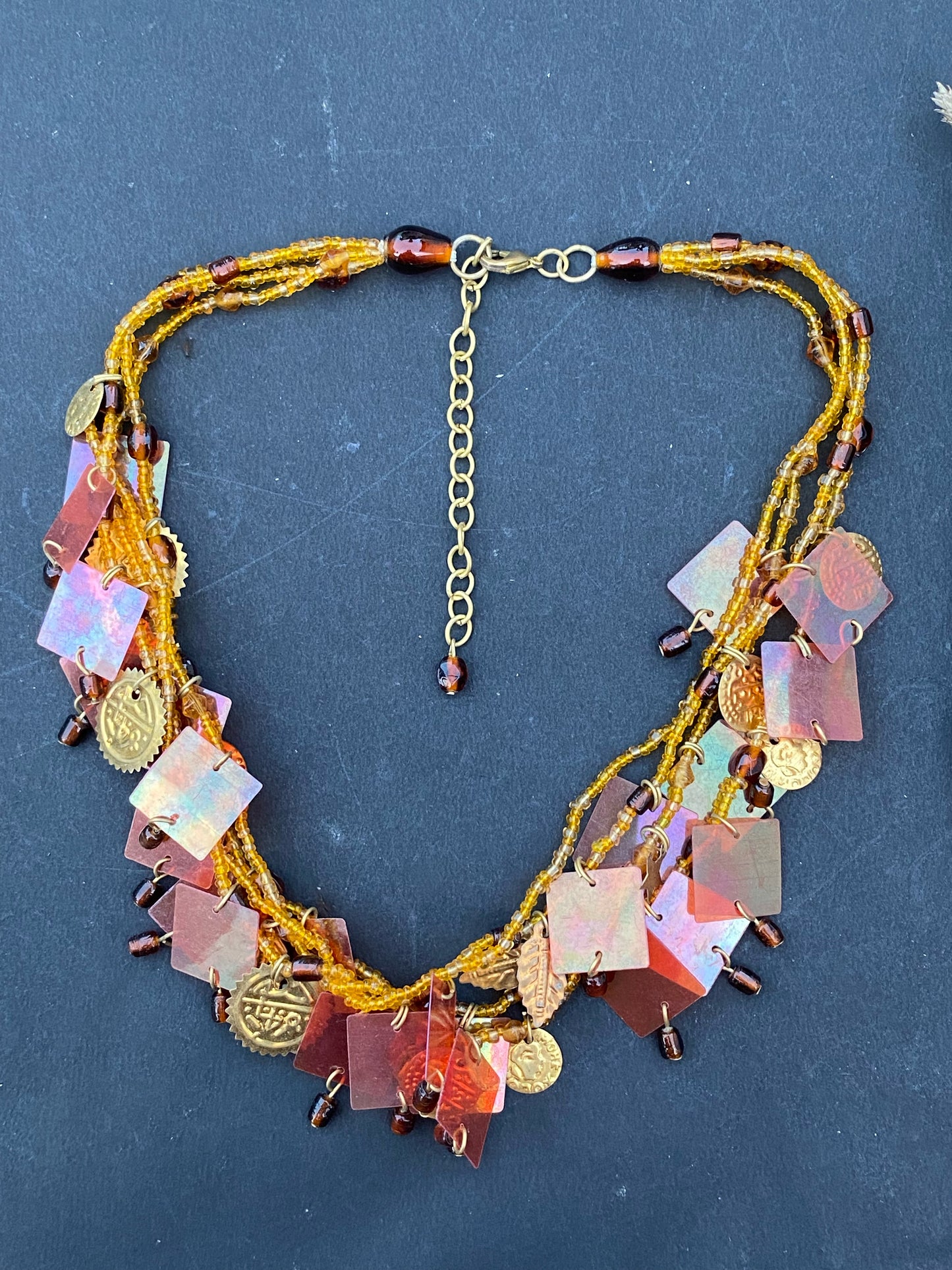 Bohemian Fire Mosaic Necklace