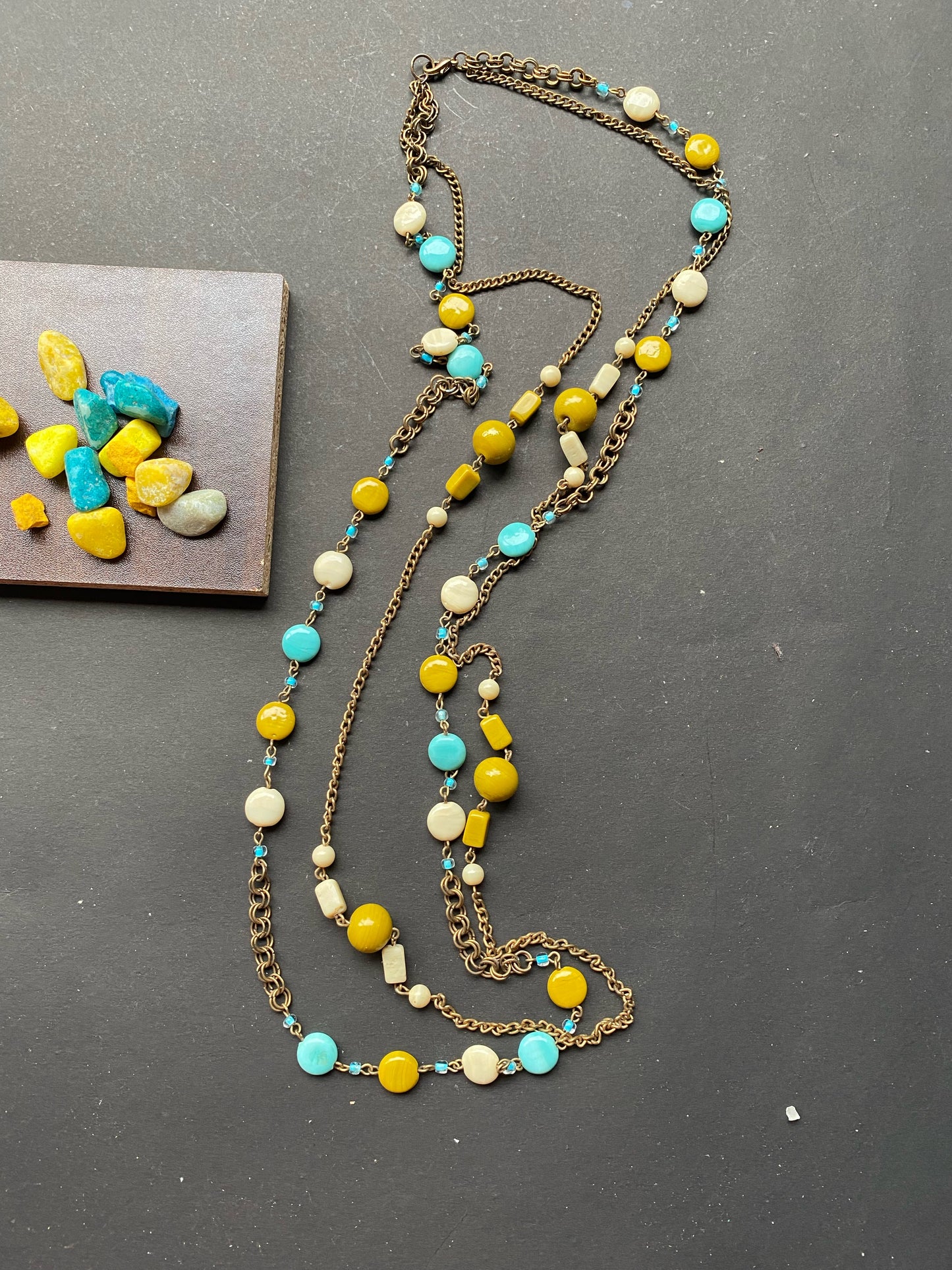 Multilayer Boho Beaded Chain Necklace