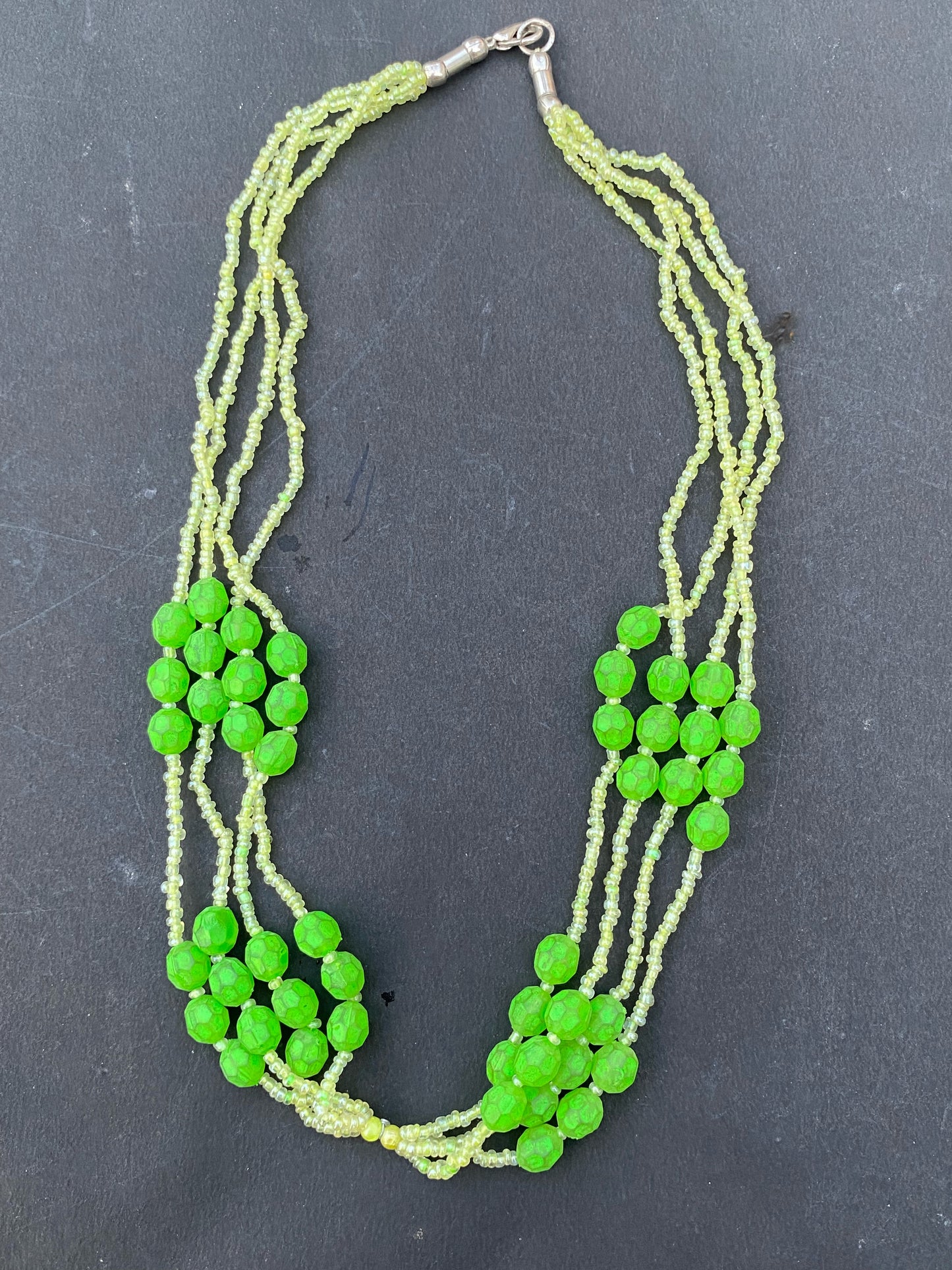 Lime Pop Beaded Statement Necklace