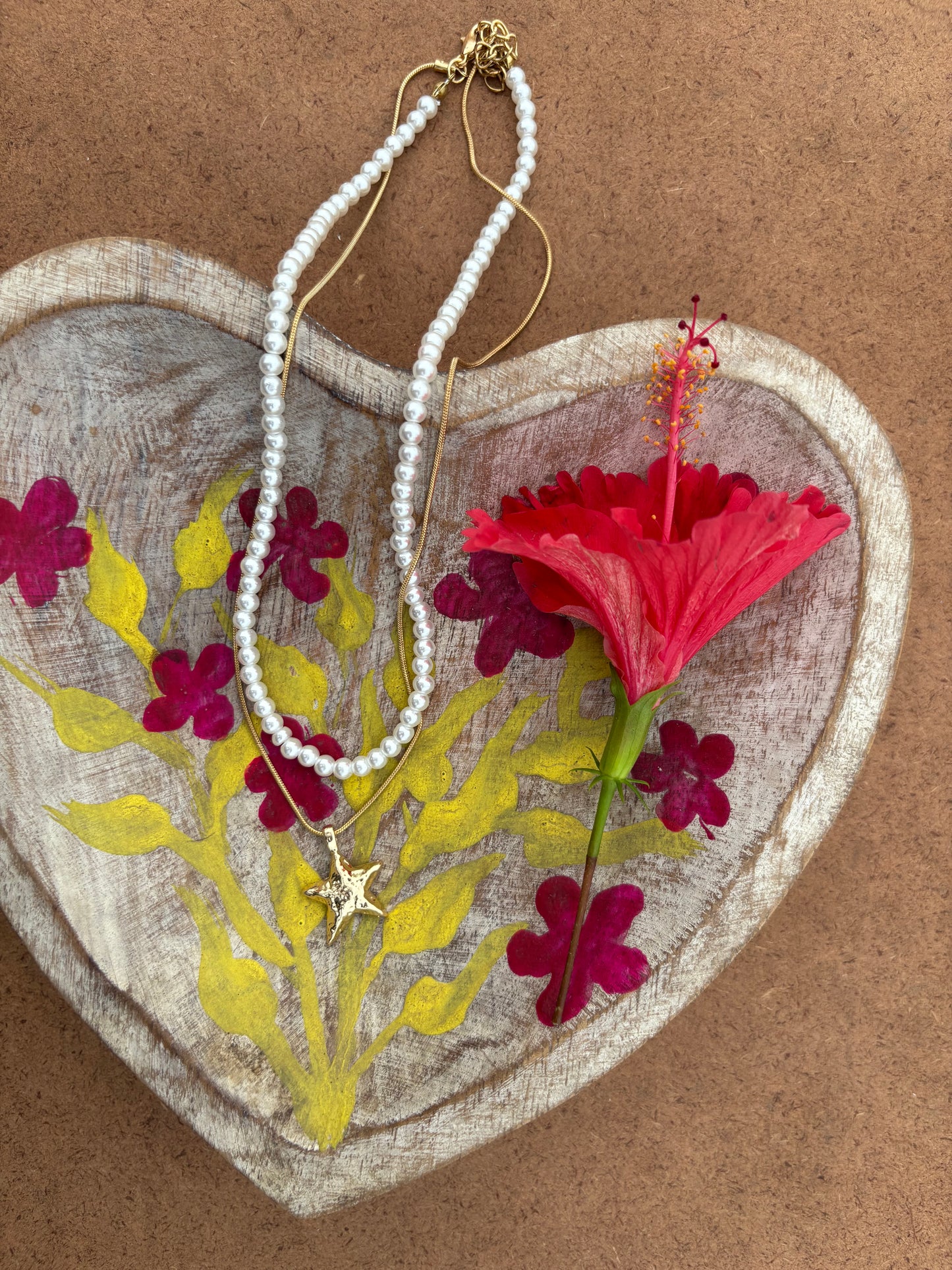 Pearl & Starfish Layered Necklace