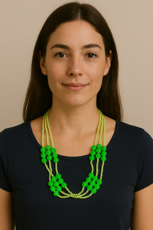Lime Pop Beaded Statement Necklace