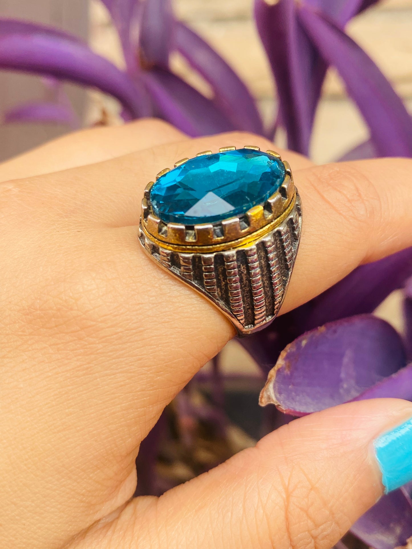 Royal Blue Statement Gemstone Ring