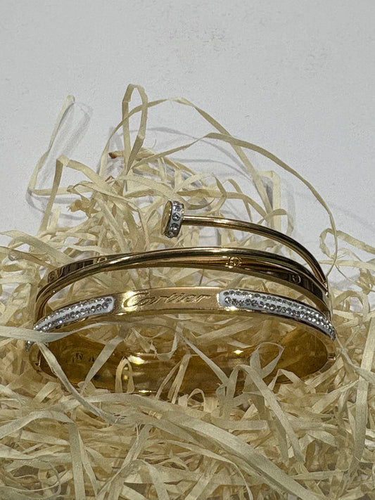 Cartier Inspired Gold Bracelet