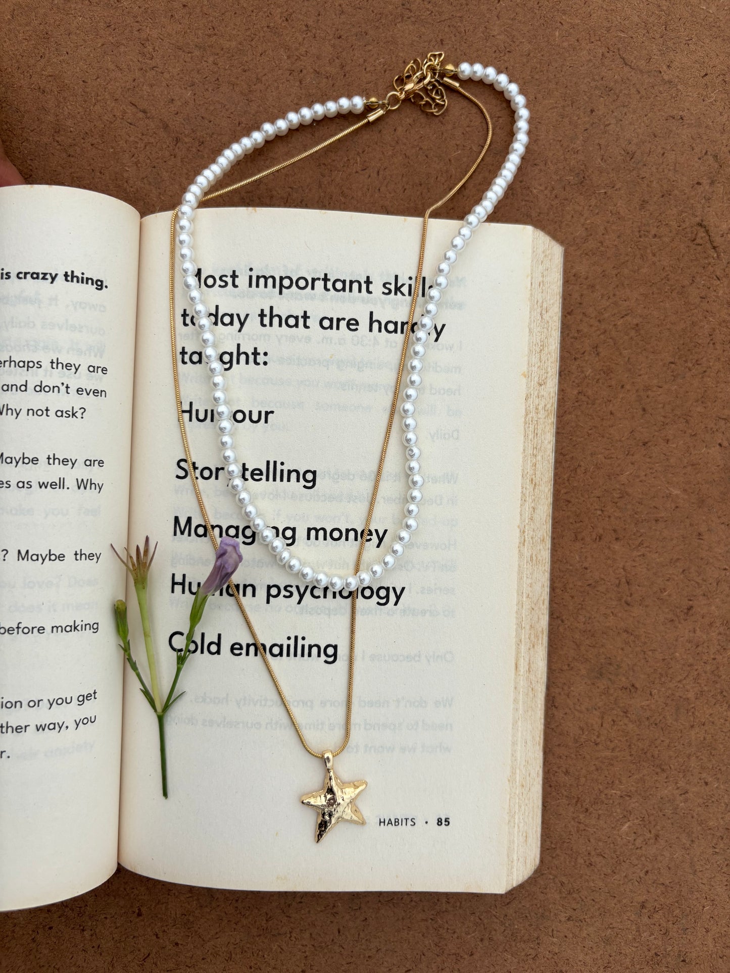 Pearl & Starfish Layered Necklace