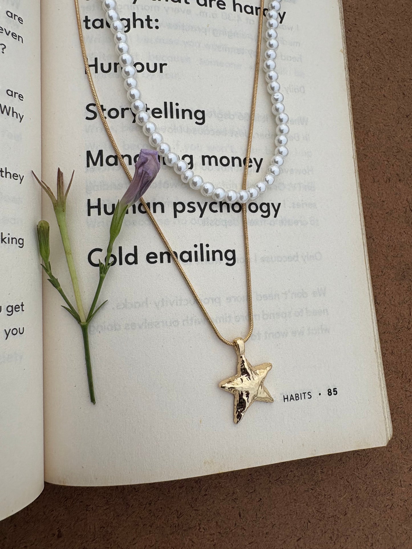 Pearl & Starfish Layered Necklace