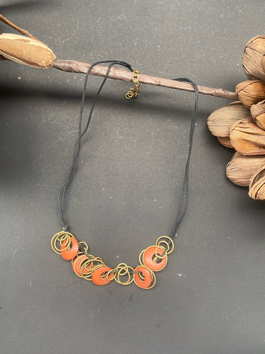 Boho Chic Circle Charm Necklace