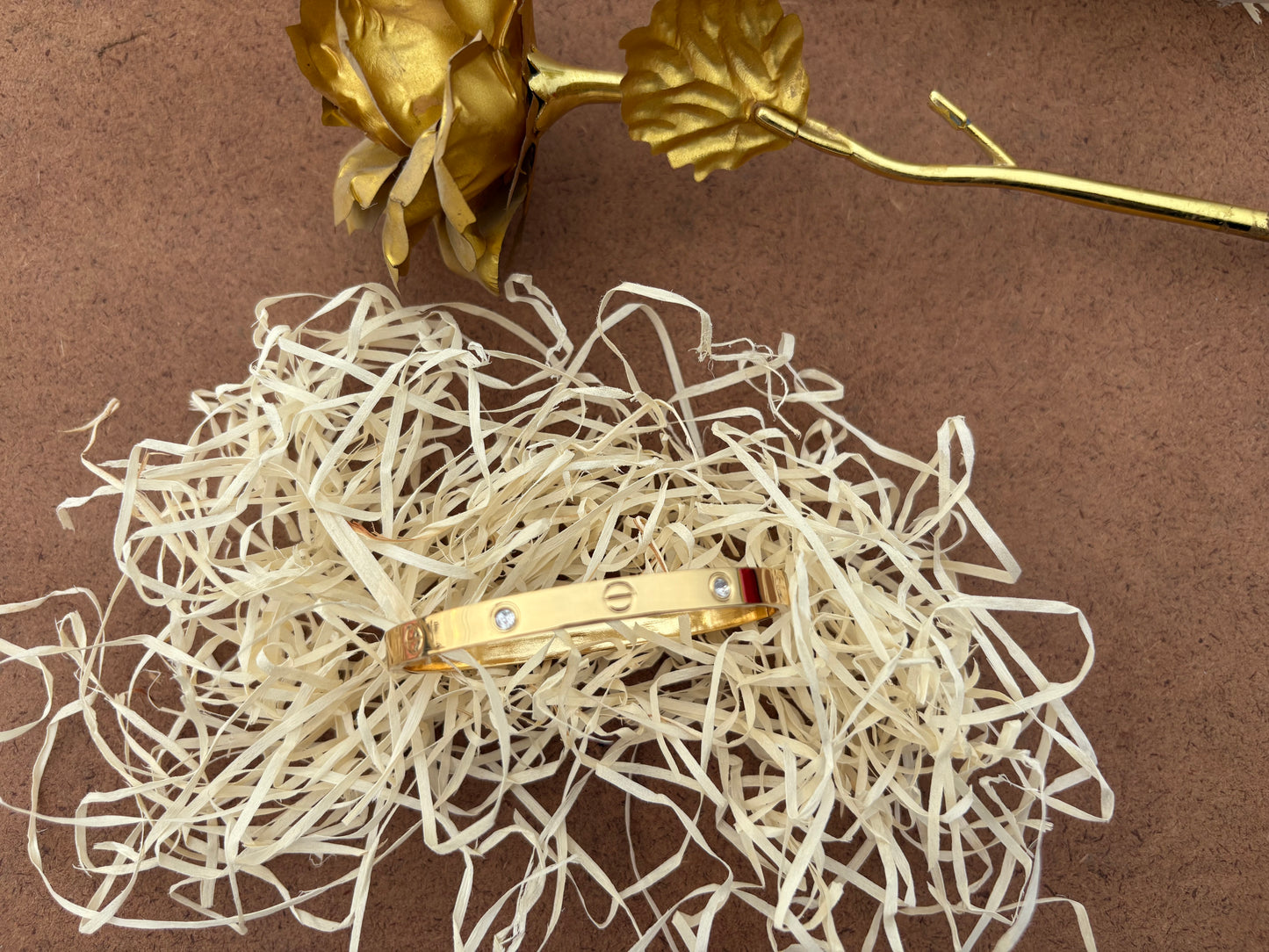luxury-inspired gold bangle