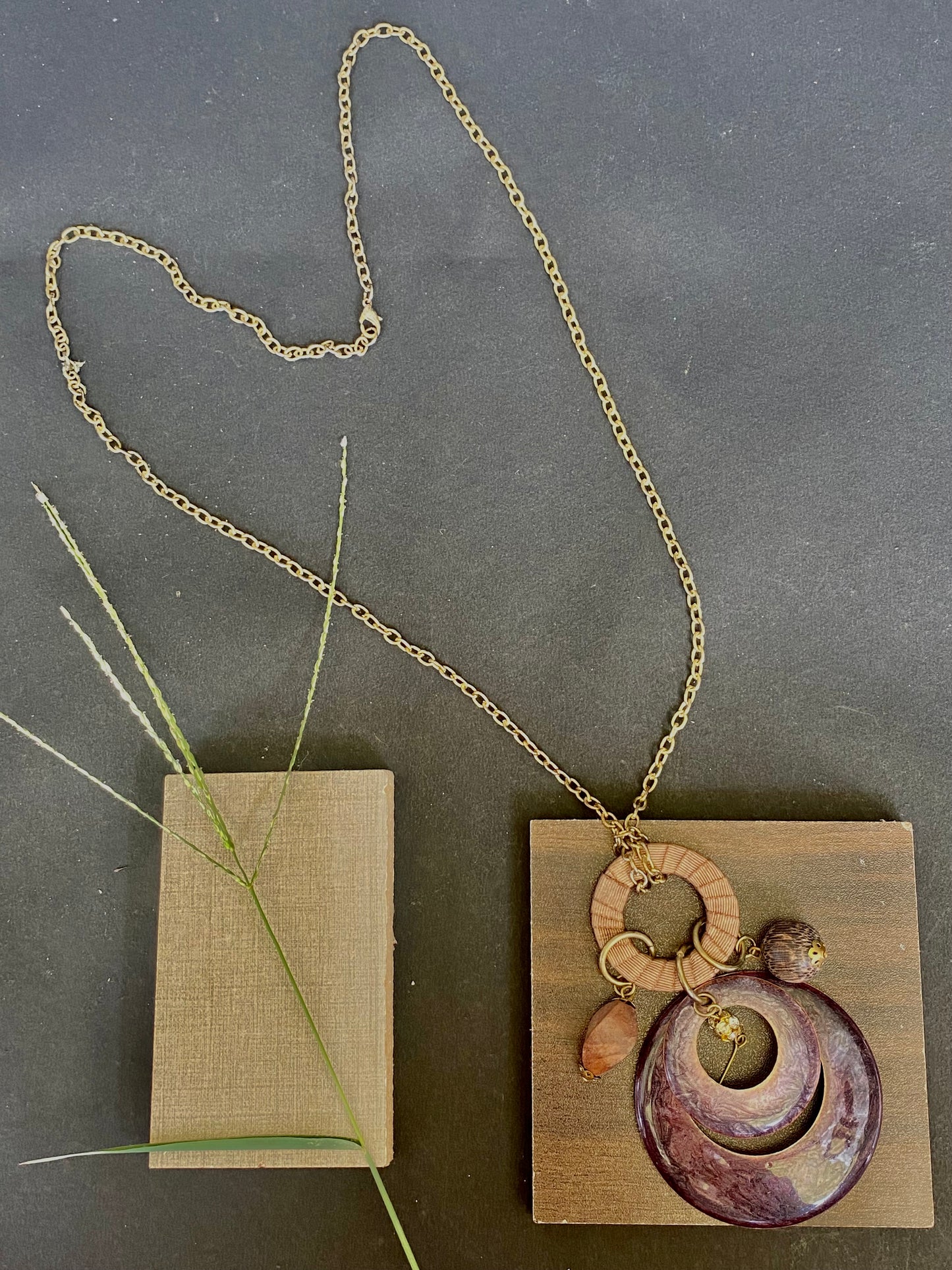 Boho Spiral Charm Pendant Necklace
