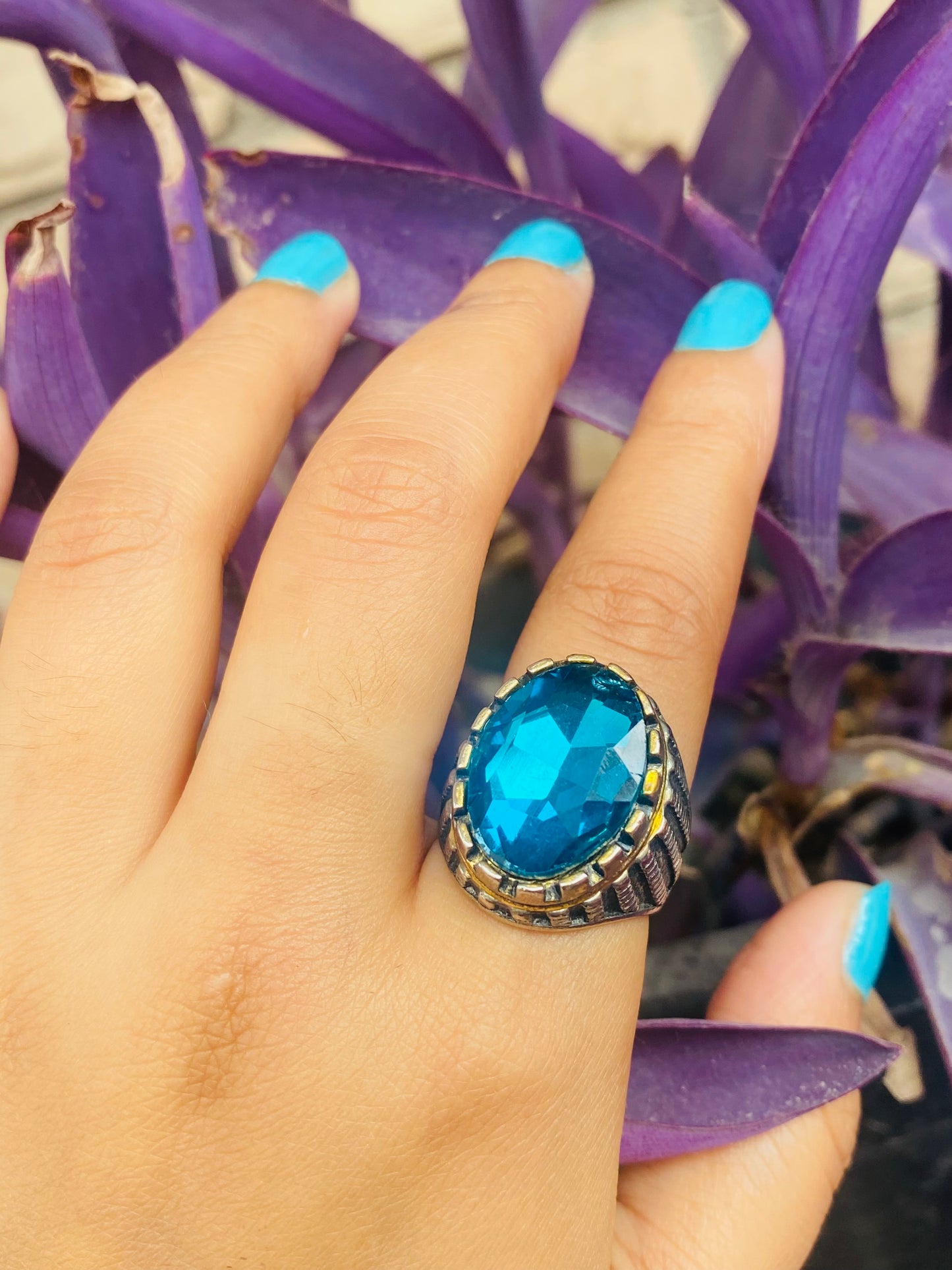 Royal Blue Statement Gemstone Ring