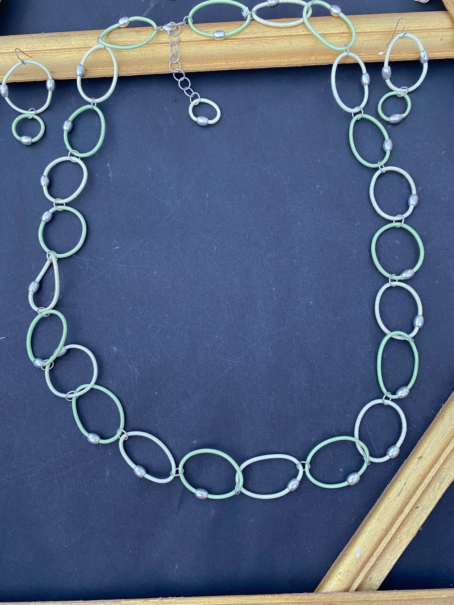 Pastel Loop Statement Necklace & Earring Set