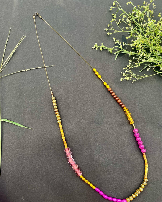 Color Splash Beaded Boho Necklace