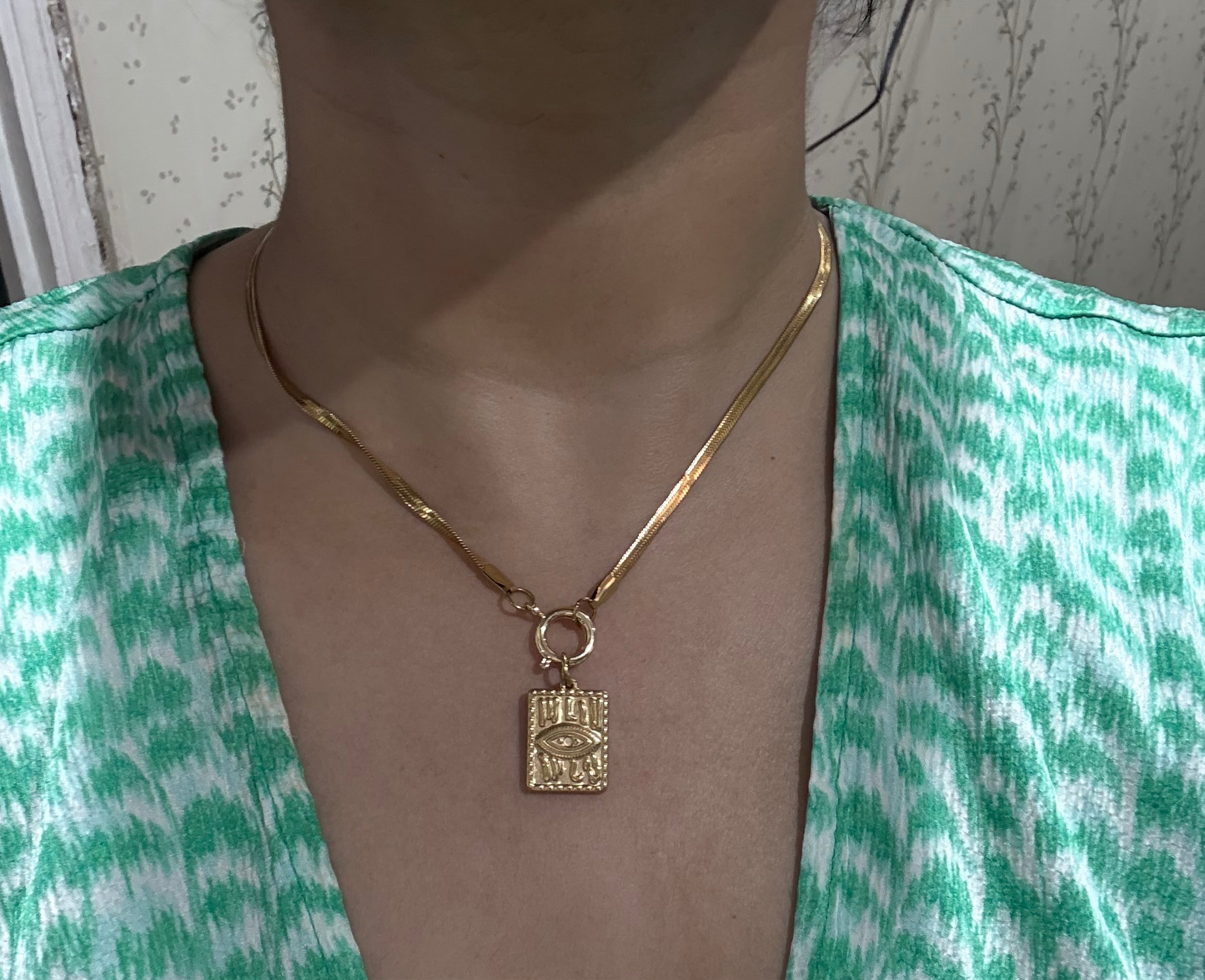 Golden Trio Pendant Necklace