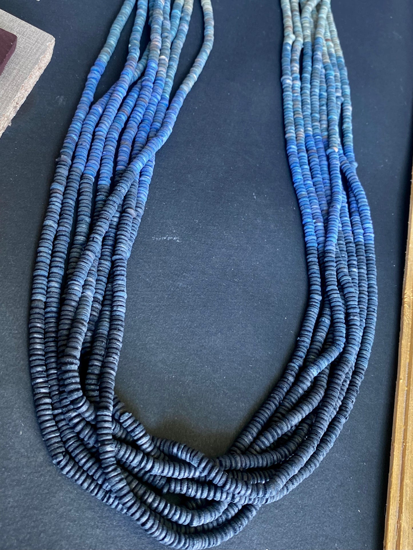 Ombre Blue Multi-Strand Beaded Necklace