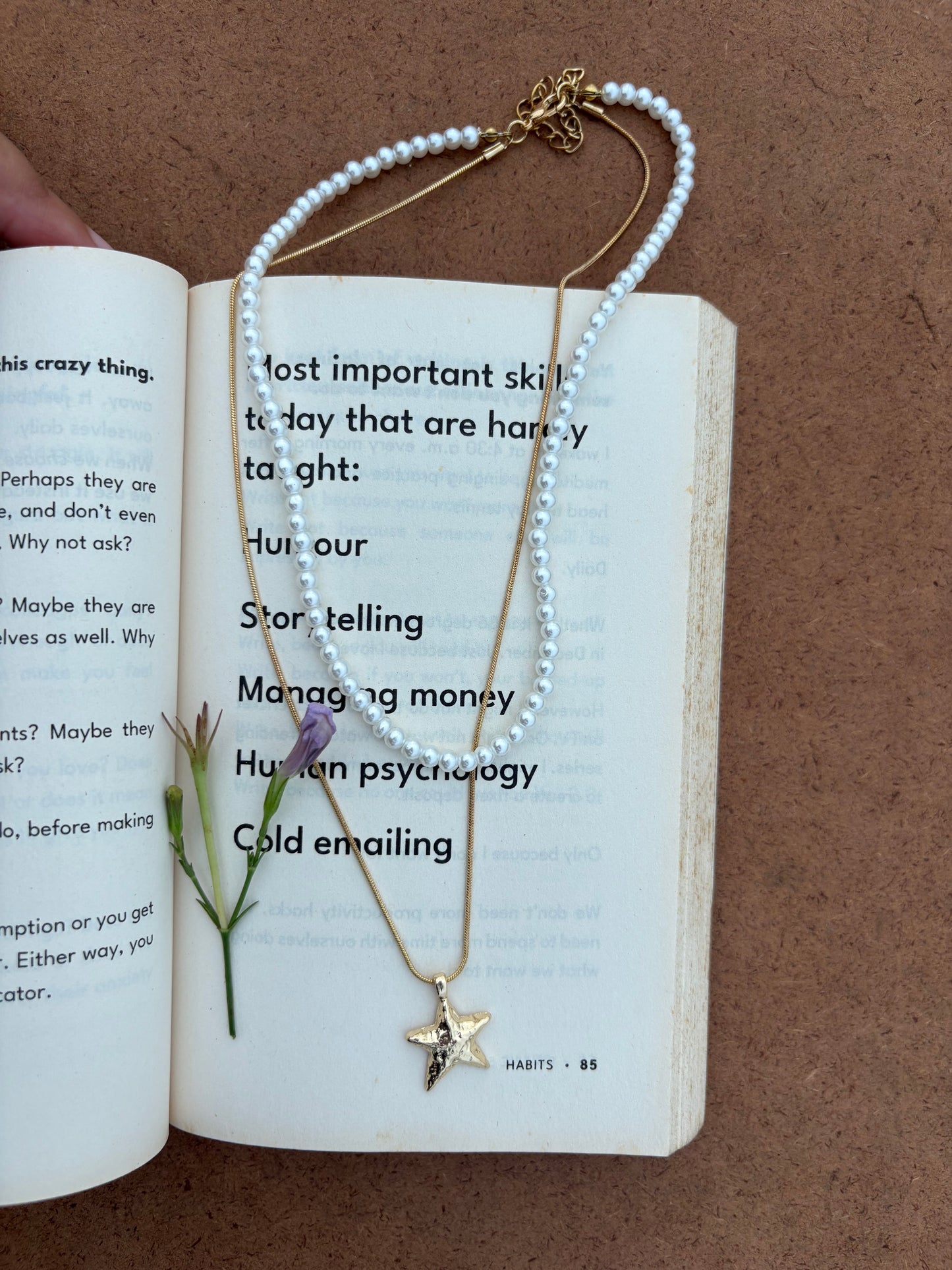 Pearl & Starfish Layered Necklace