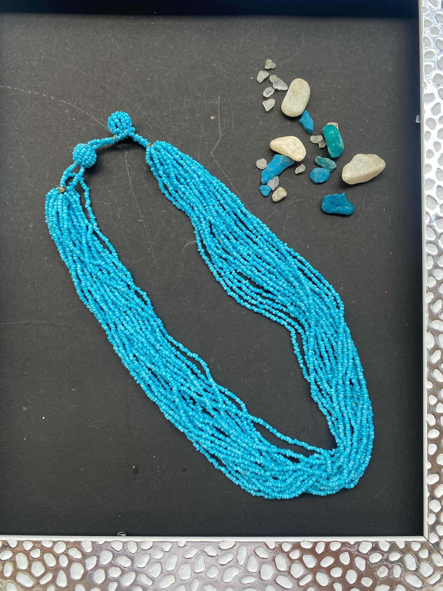 Multi-Strand Turquoise Beaded Necklace – Beachy Boho Vibes