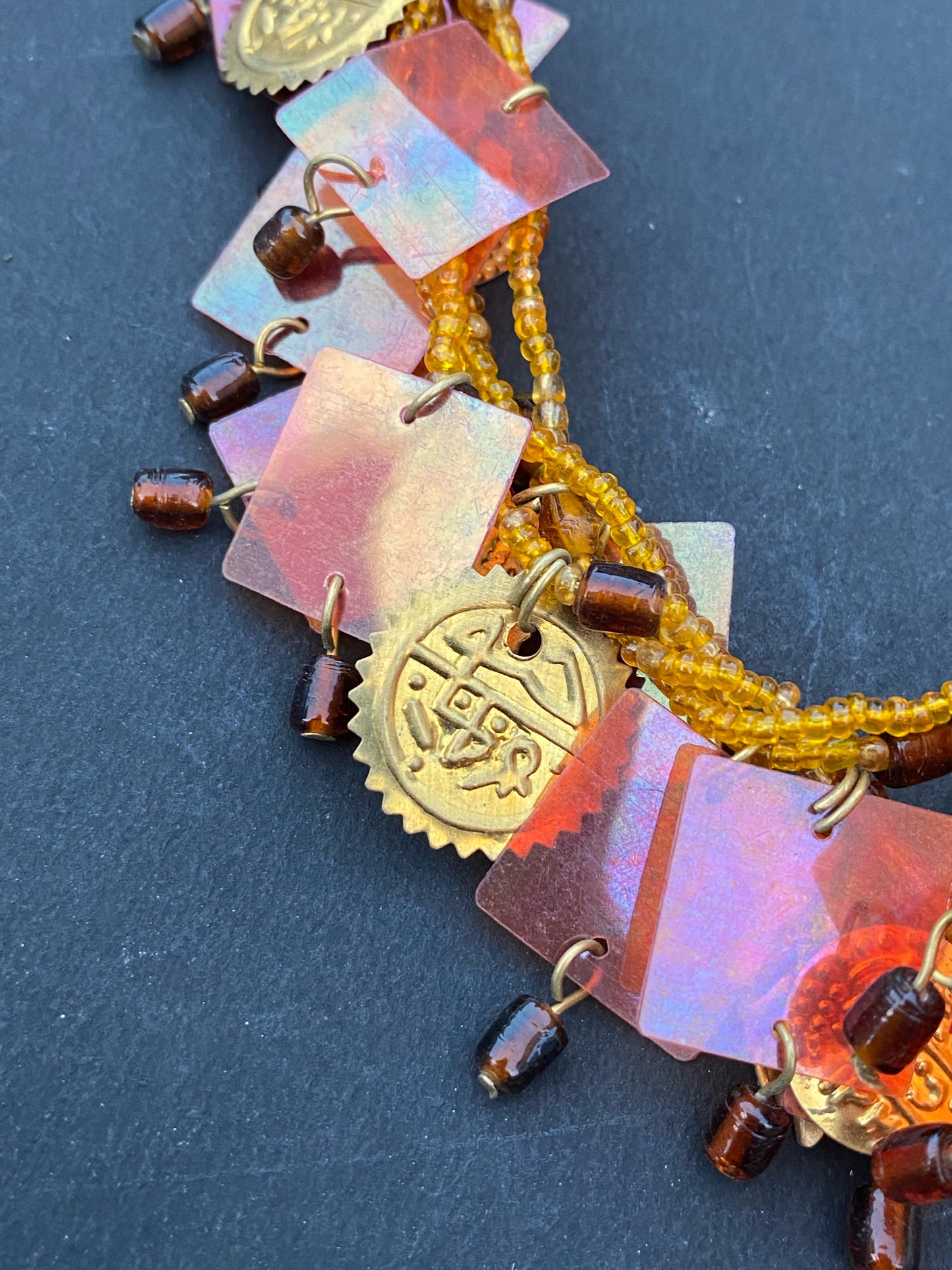 Bohemian Fire Mosaic Necklace