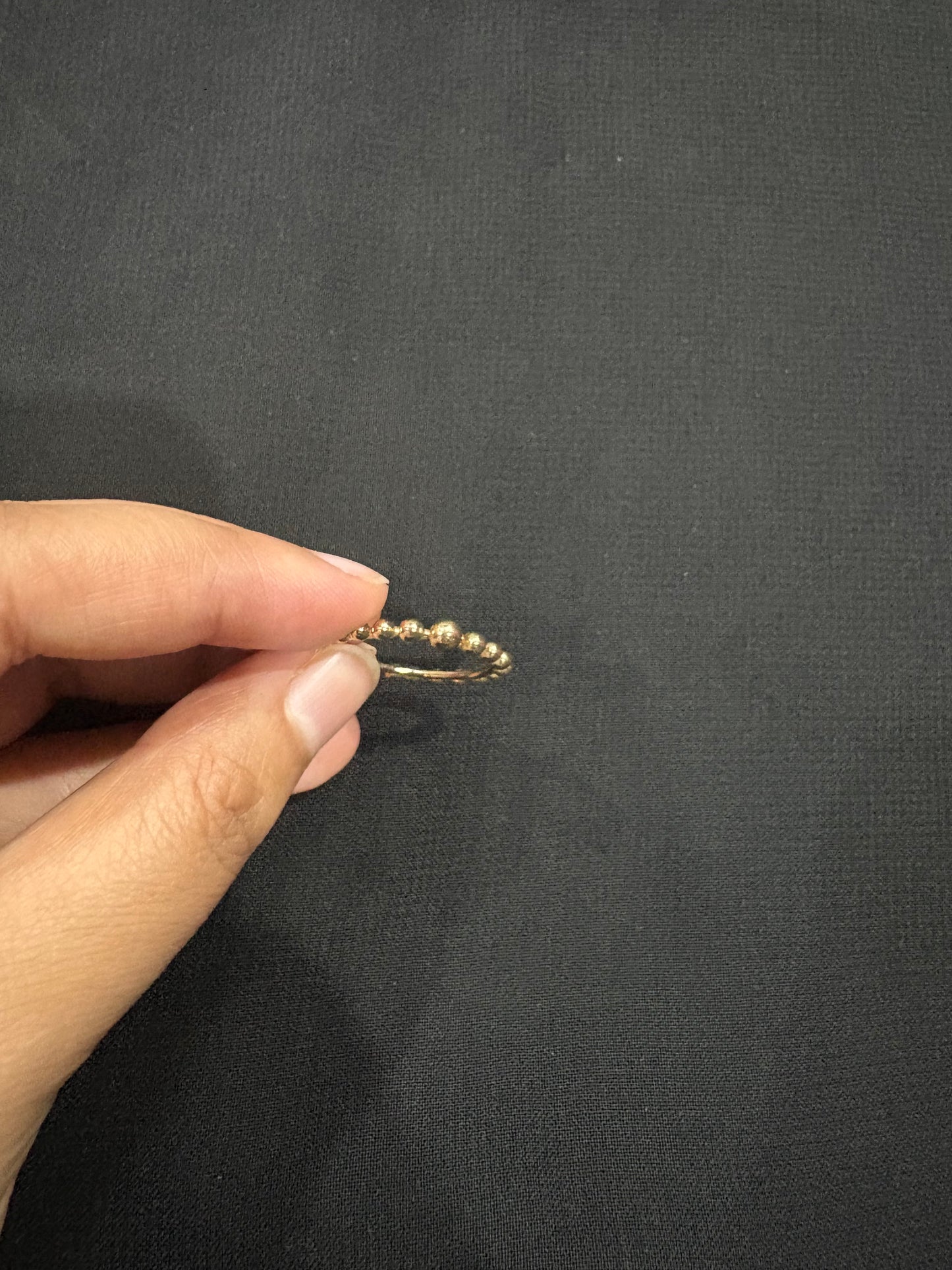 Gold Beaded Band Ring – Minimal Everyday Jewelry