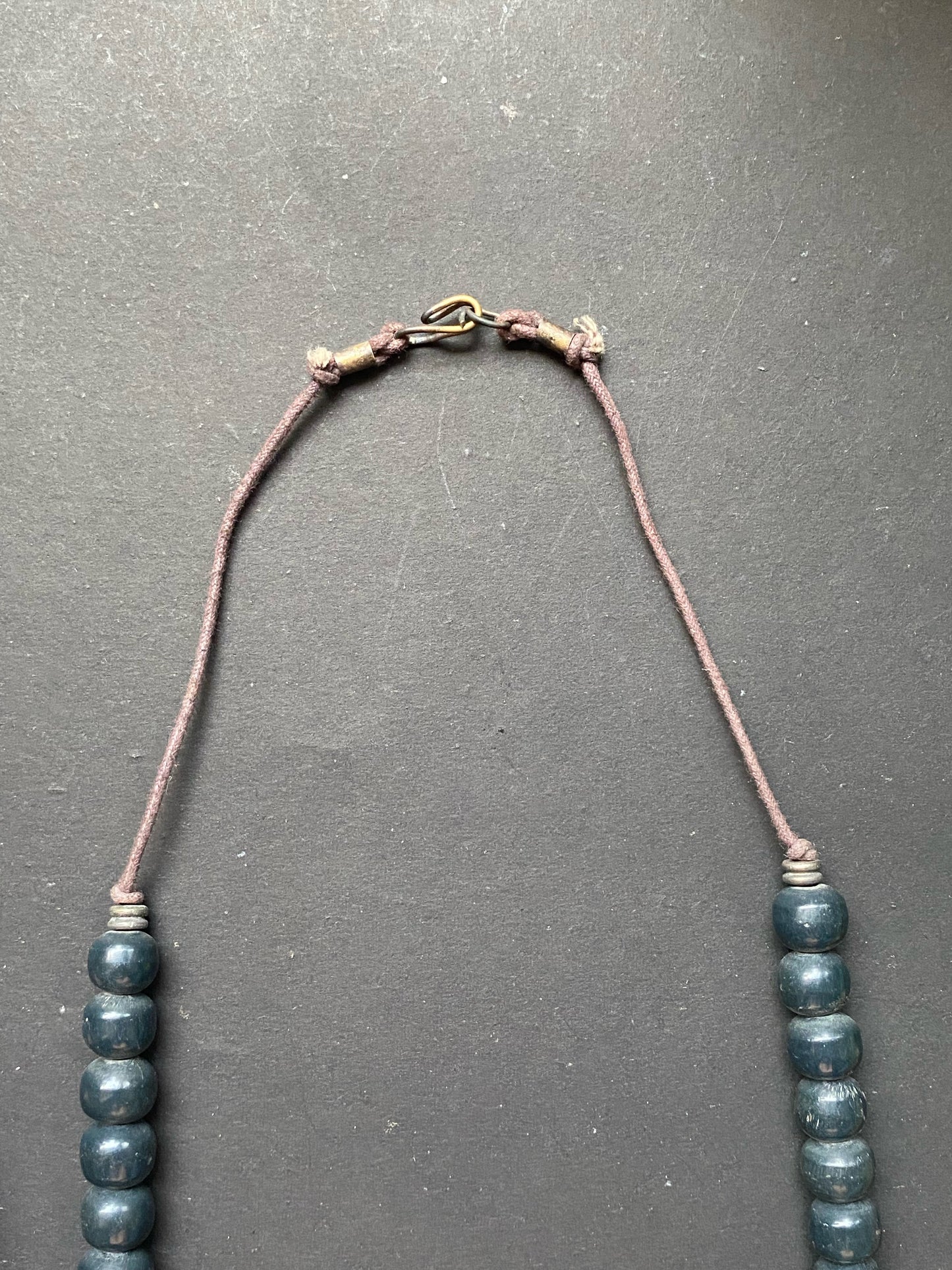 Handcrafted Ebony Bead Statement Necklace