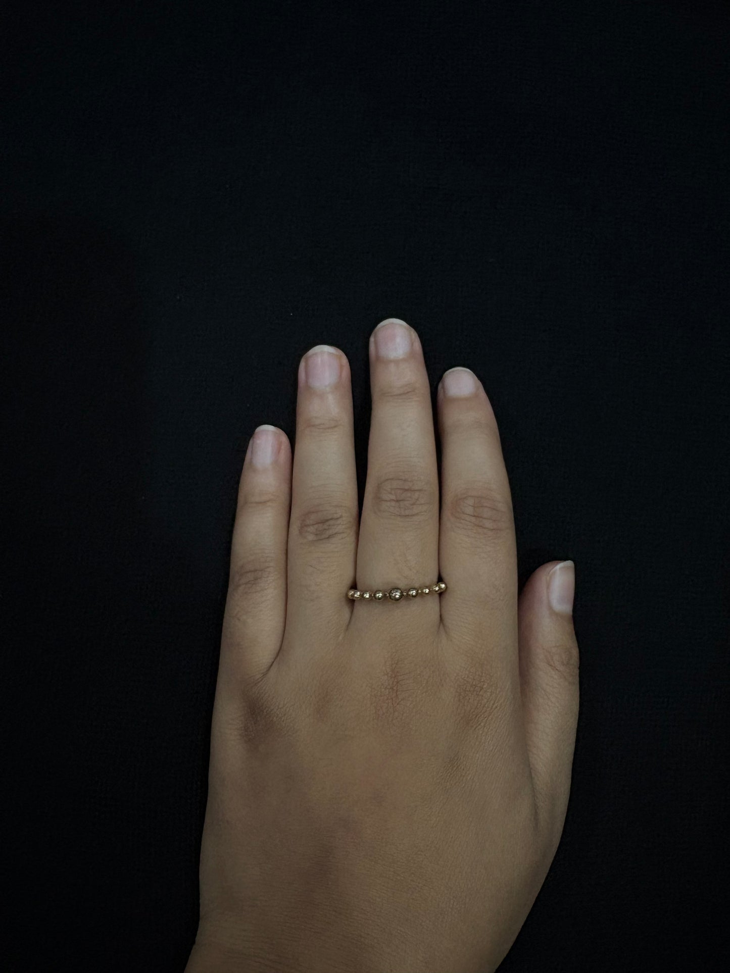 Gold Beaded Band Ring – Minimal Everyday Jewelry