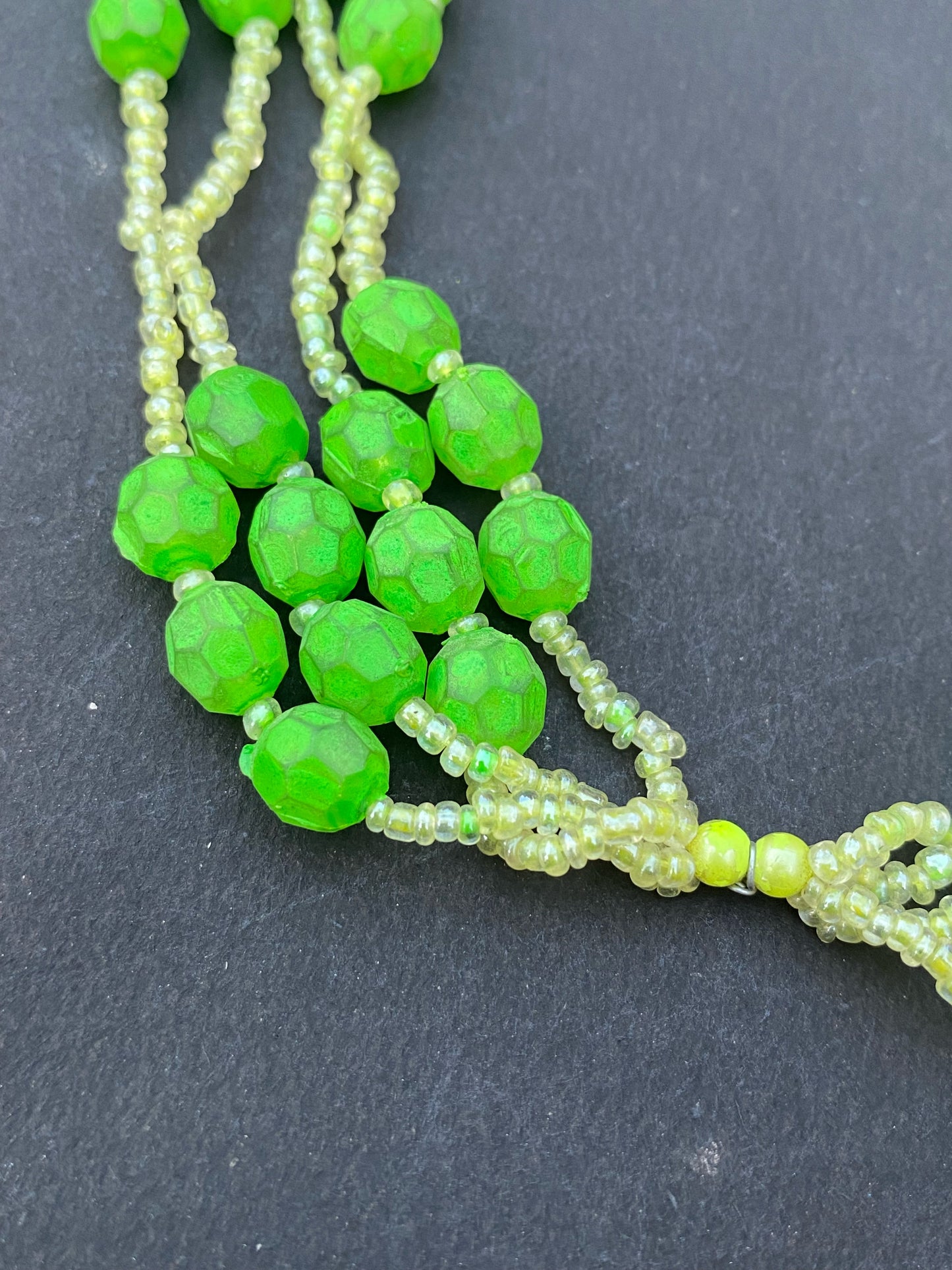 Lime Pop Beaded Statement Necklace