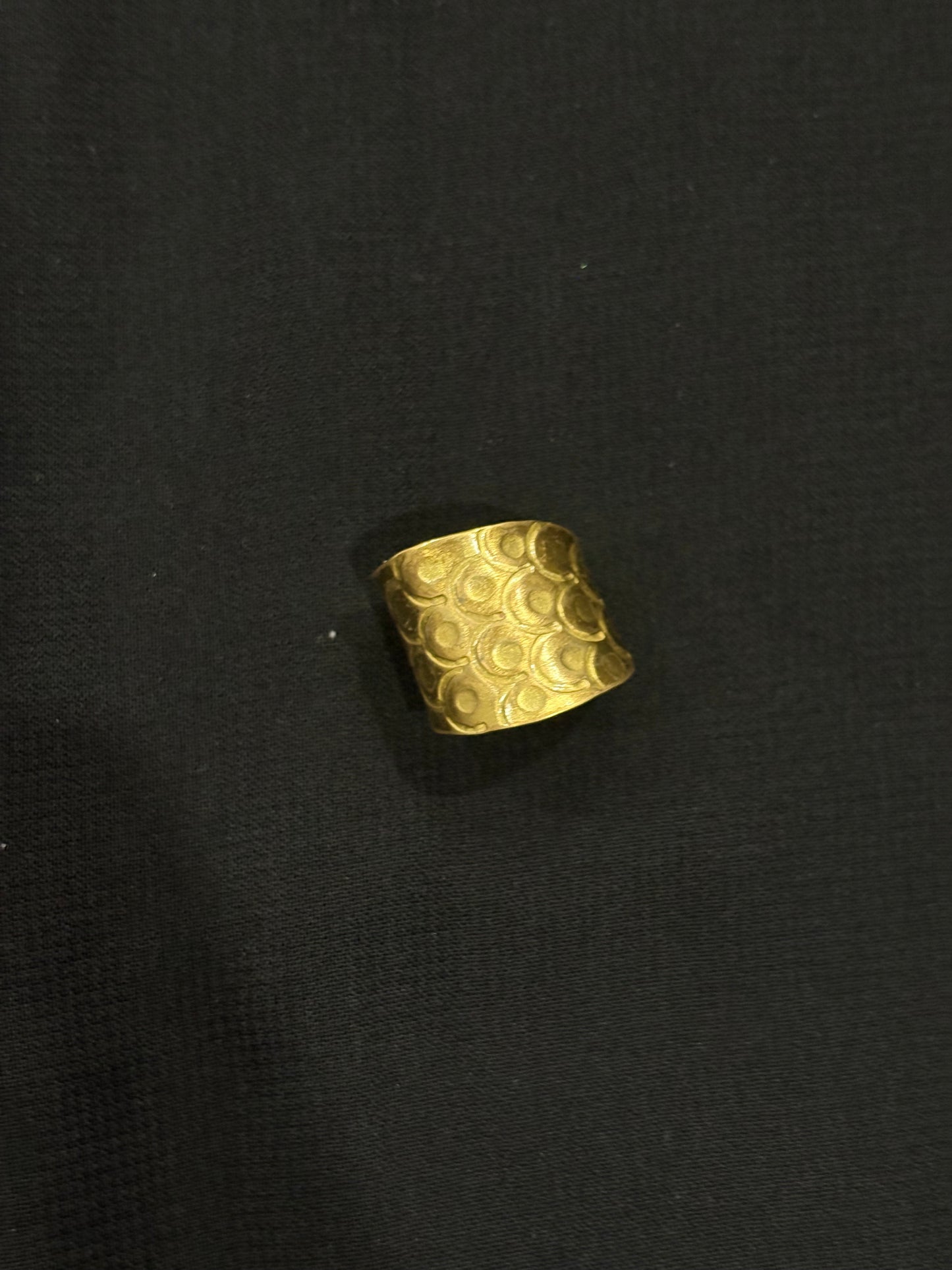 Bold Antique Gold Adjustable Ring