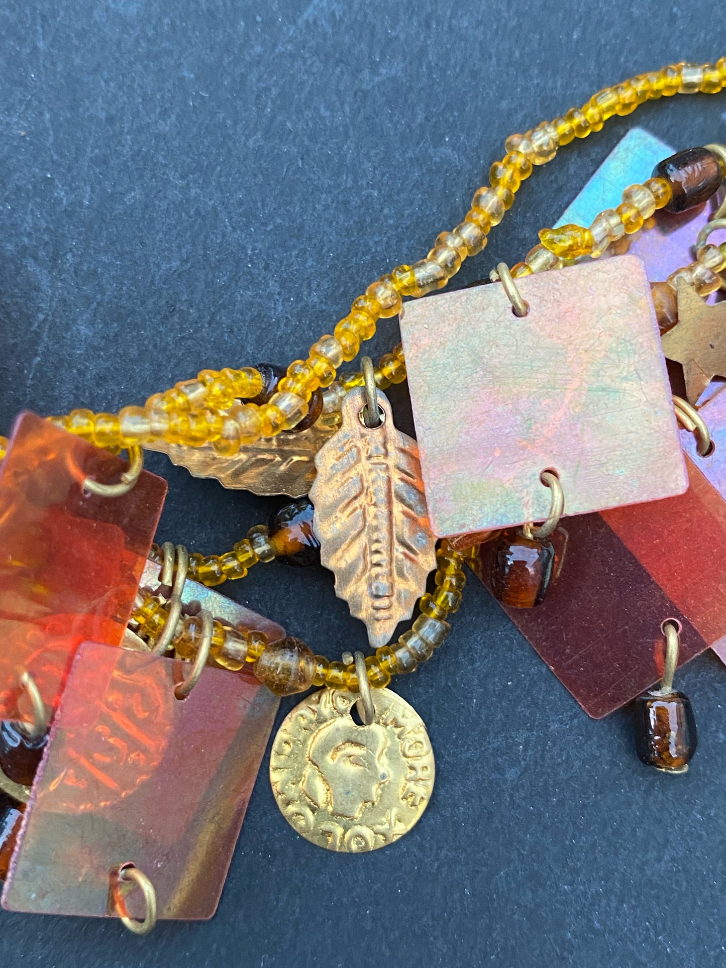 Bohemian Fire Mosaic Necklace