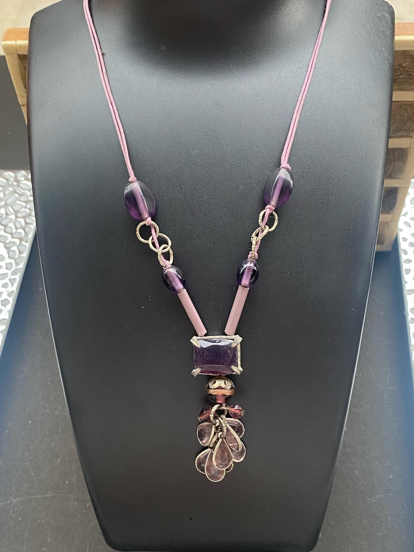 Rustic Tribal-Inspired Bead & Pendant Necklace