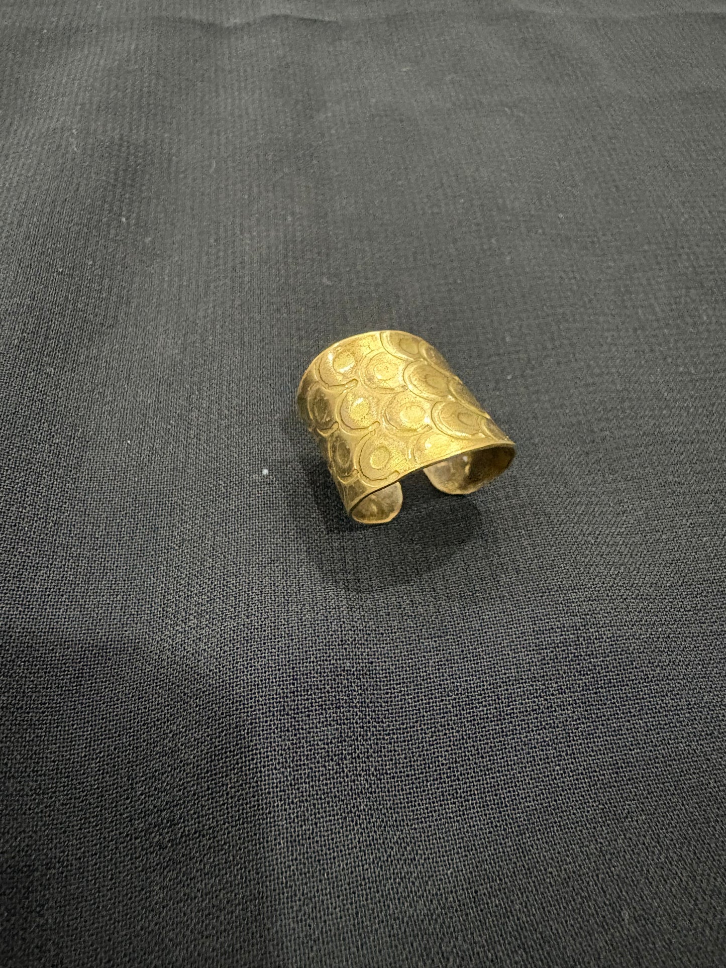 Bold Antique Gold Adjustable Ring
