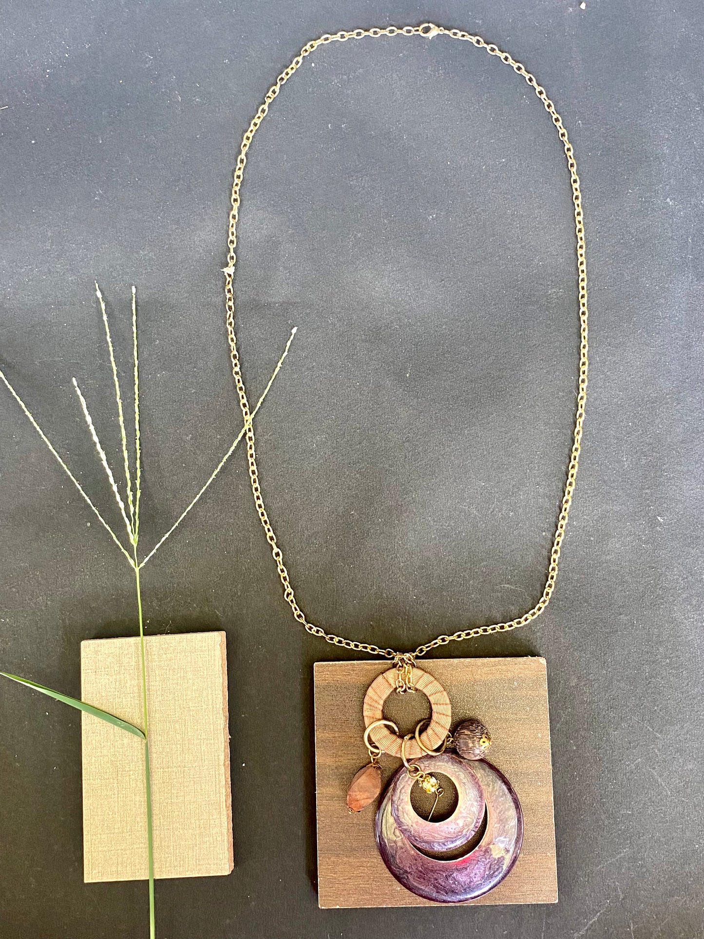Boho Spiral Charm Pendant Necklace