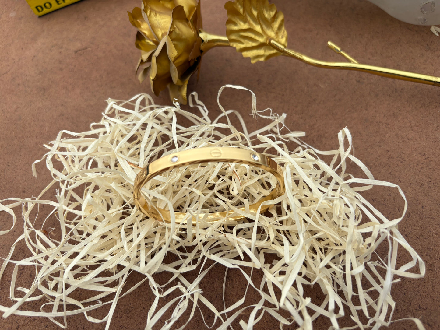 luxury-inspired gold bangle