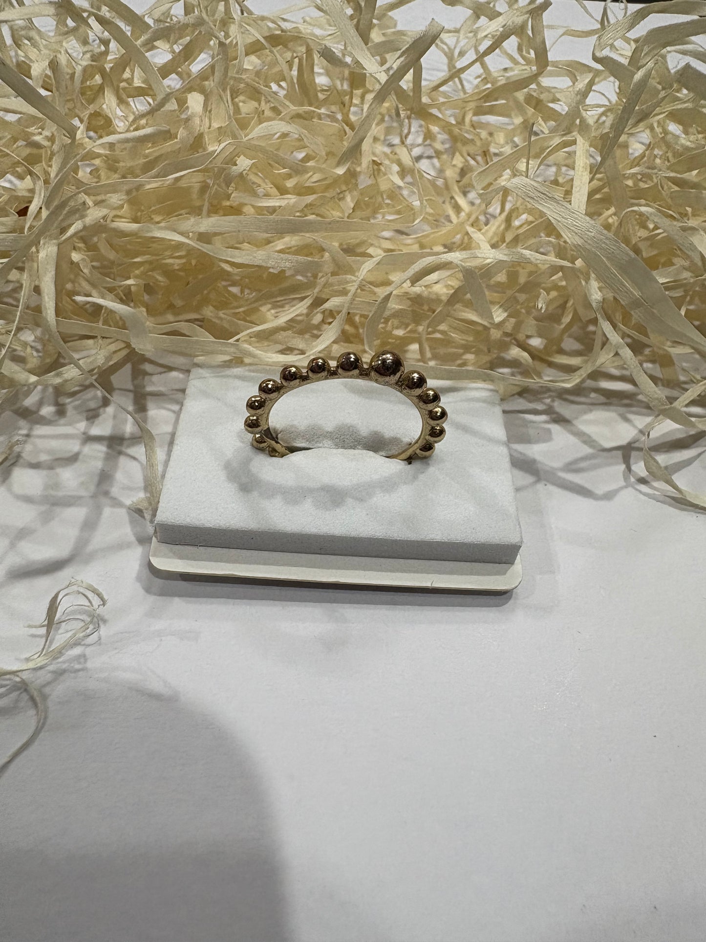 Gold Beaded Band Ring – Minimal Everyday Jewelry