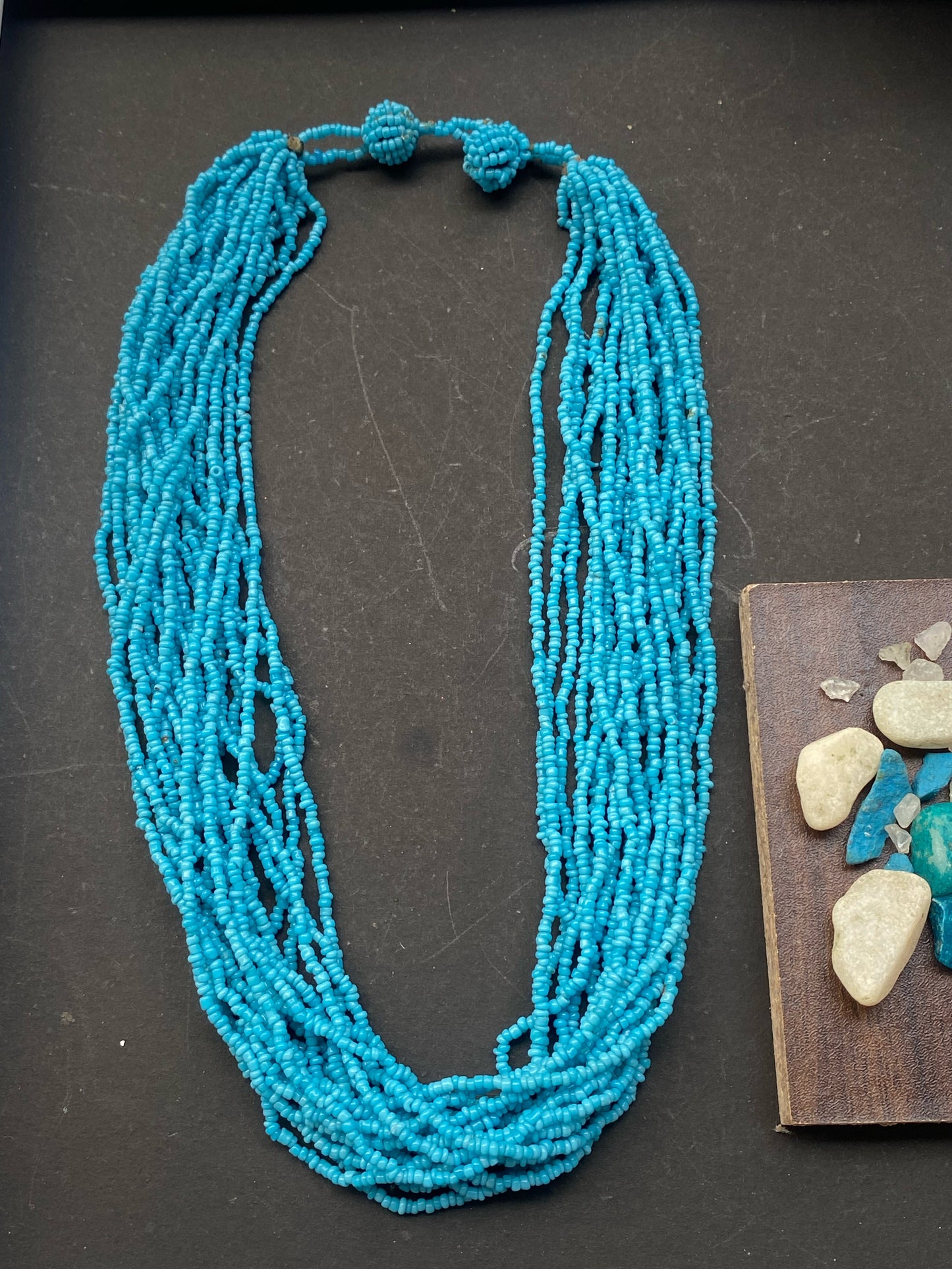 Multi-Strand Turquoise Beaded Necklace – Beachy Boho Vibes