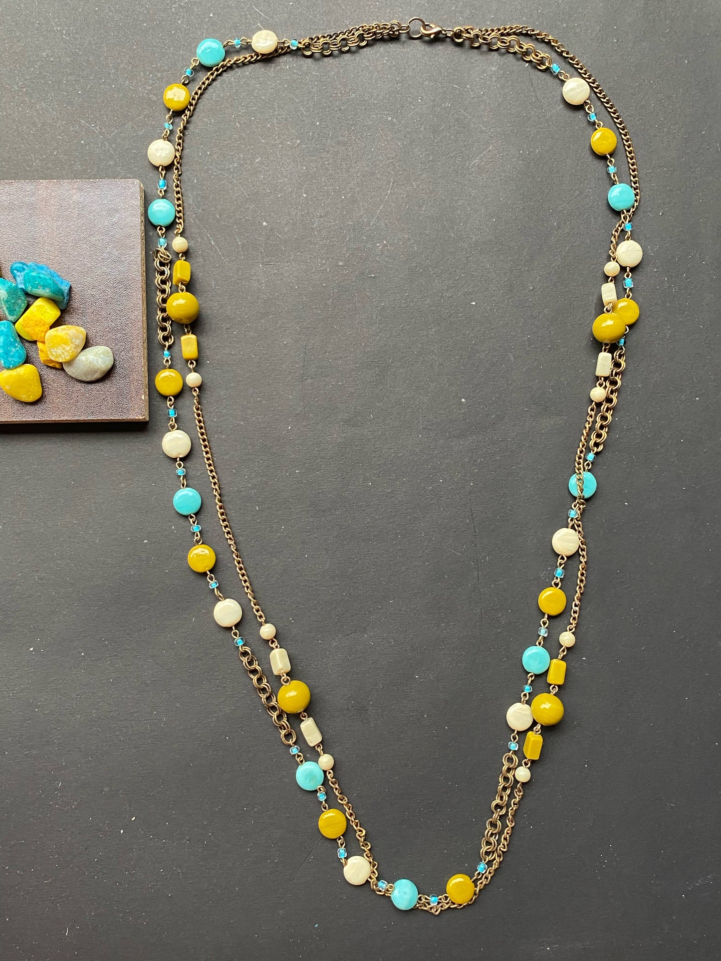 Multilayer Boho Beaded Chain Necklace