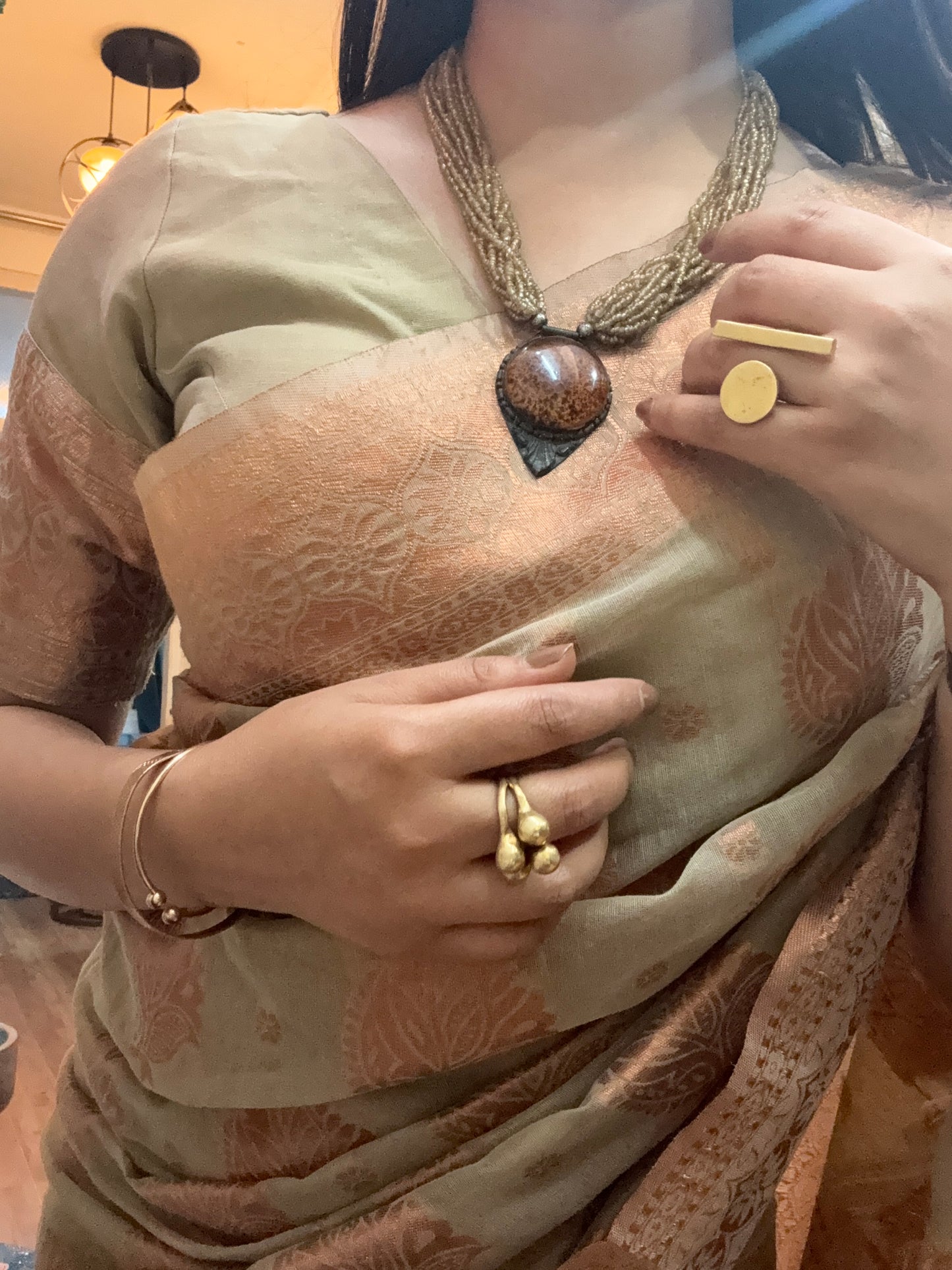 Bold Brass Cluster Ring – Handcrafted Statement Jewelry