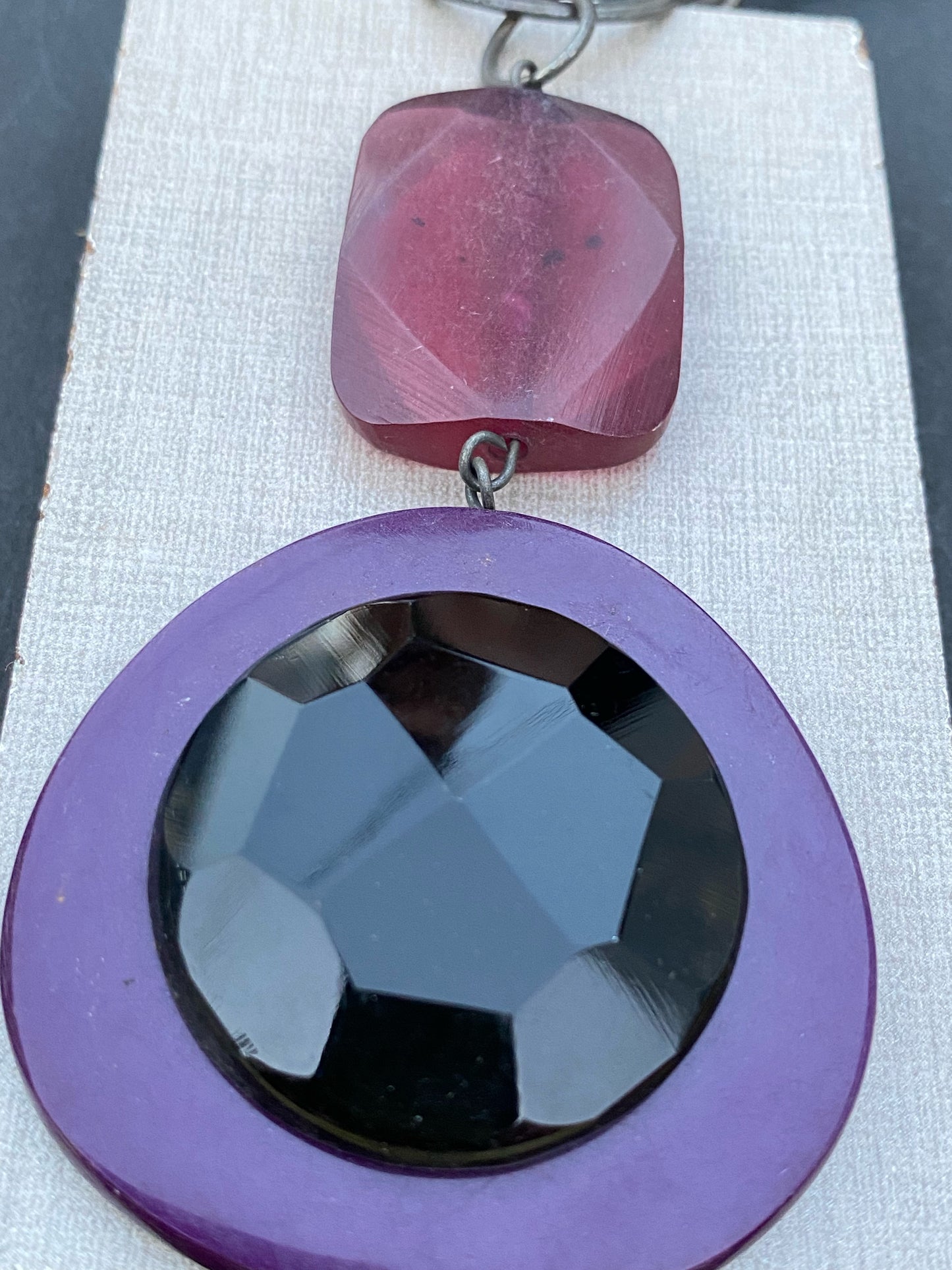 Statement Purple Pendant Necklace