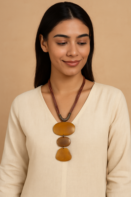 Earthstone Trio Pendant Necklace