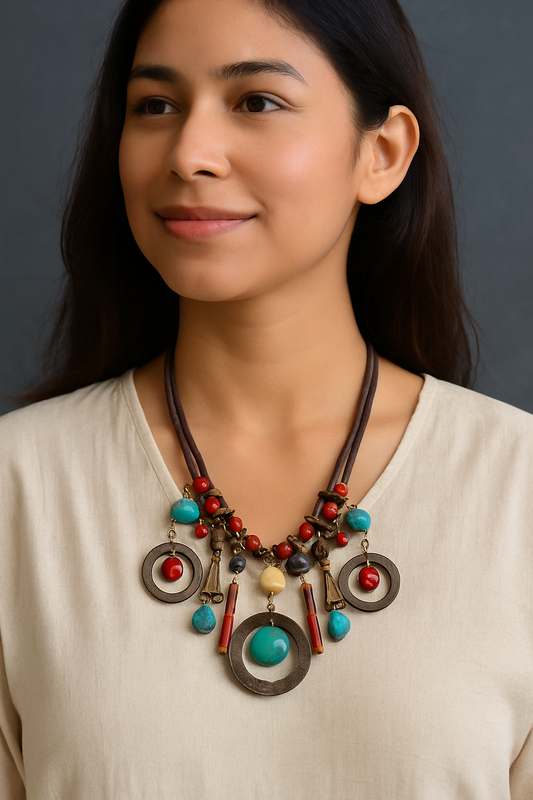 Bohemian Tribal Statement Necklace