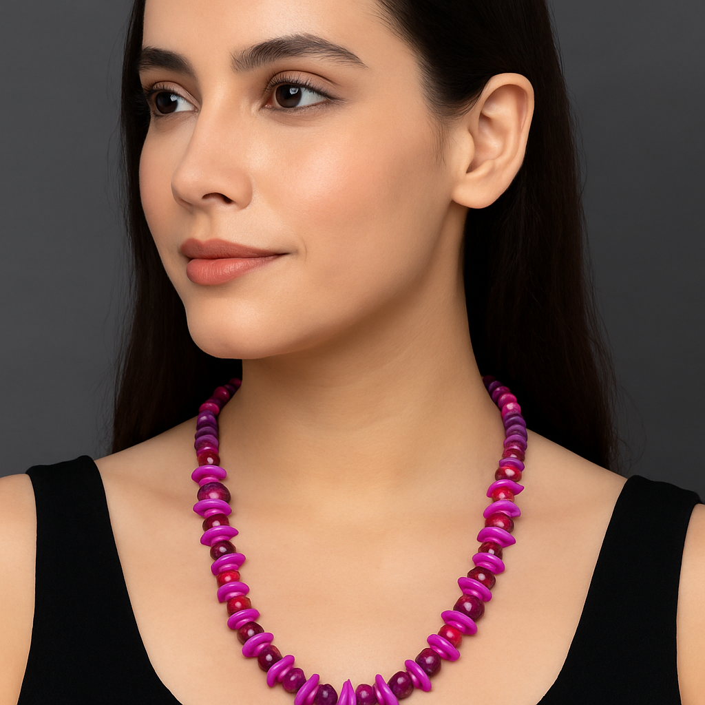 Boho Berry Beaded Necklace