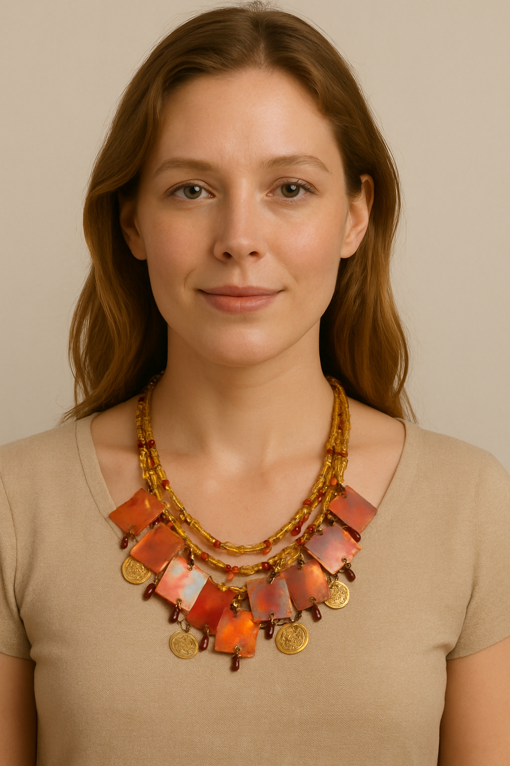 Bohemian Fire Mosaic Necklace