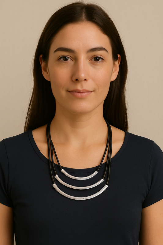 Modern Minimalist Arc Necklace